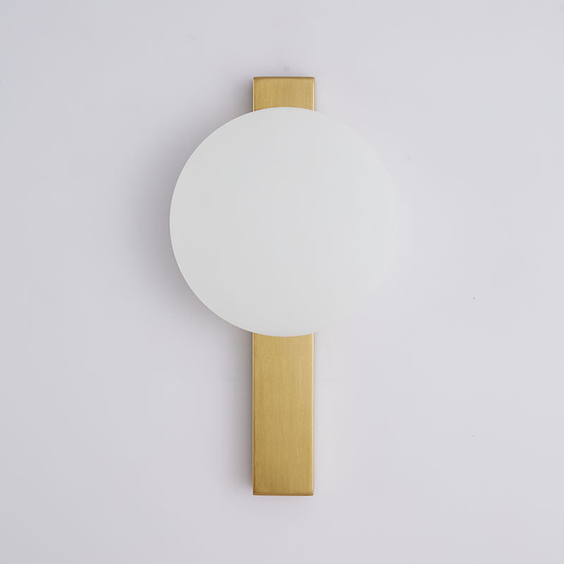 Modern Minimalist Iron Plastic Round LED Wall Sconce Lamp