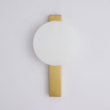 Modern Minimalist Iron Plastic Round LED Wall Sconce Lamp