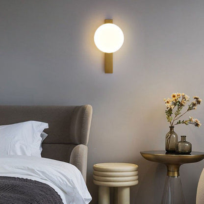 Modern Minimalist Iron Plastic Round LED Wall Sconce Lamp