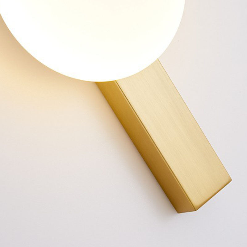 Modern Minimalist Iron Plastic Round LED Wall Sconce Lamp