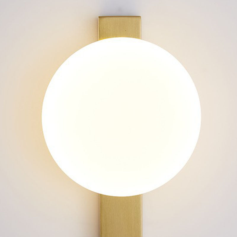 Modern Minimalist Iron Plastic Round LED Wall Sconce Lamp