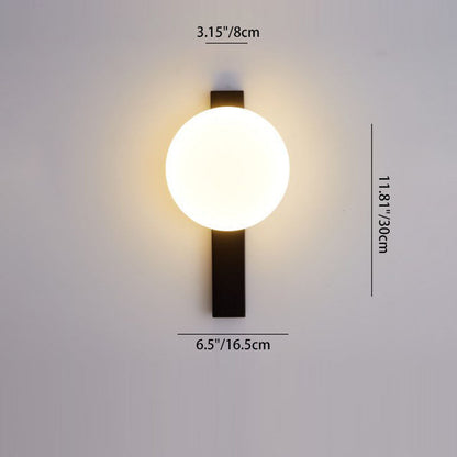 Modern Minimalist Iron Plastic Round LED Wall Sconce Lamp