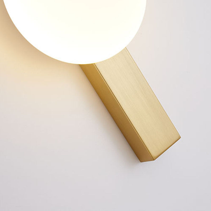 Modern Minimalist Iron Plastic Round LED Wall Sconce Lamp
