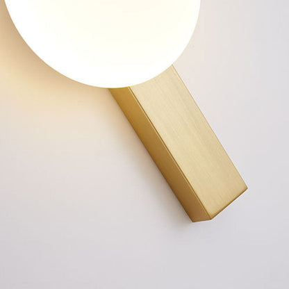 Modern Minimalist Iron Plastic Round LED Wall Sconce Lamp