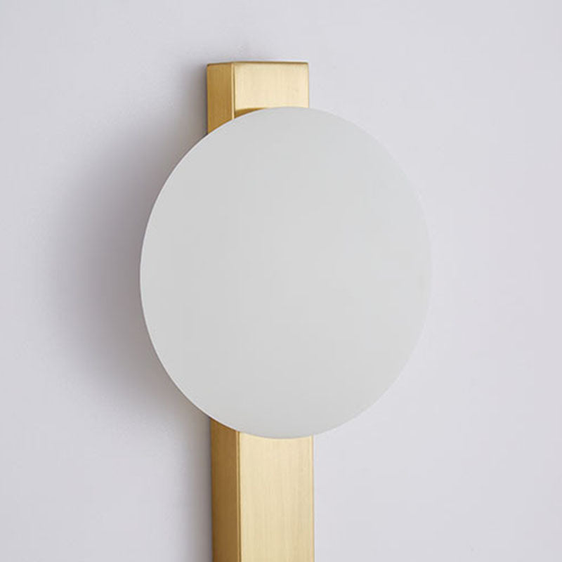 Modern Minimalist Iron Plastic Round LED Wall Sconce Lamp