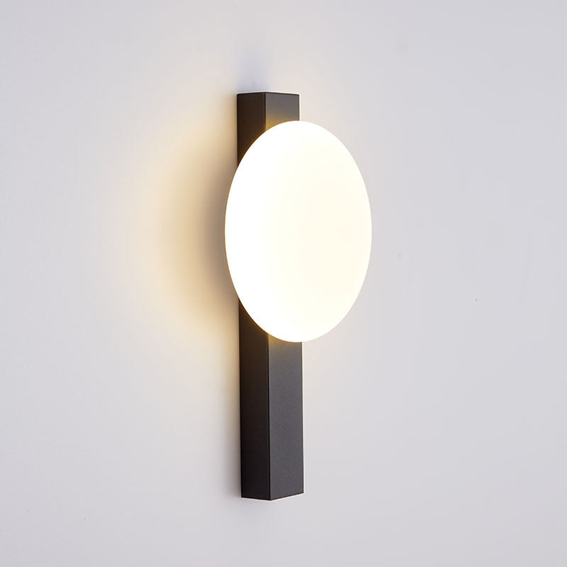 Modern Minimalist Iron Plastic Round LED Wall Sconce Lamp