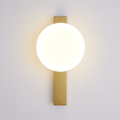Modern Minimalist Iron Plastic Round LED Wall Sconce Lamp