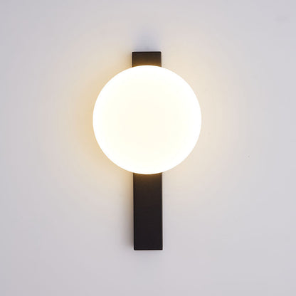 Modern Minimalist Iron Plastic Round LED Wall Sconce Lamp
