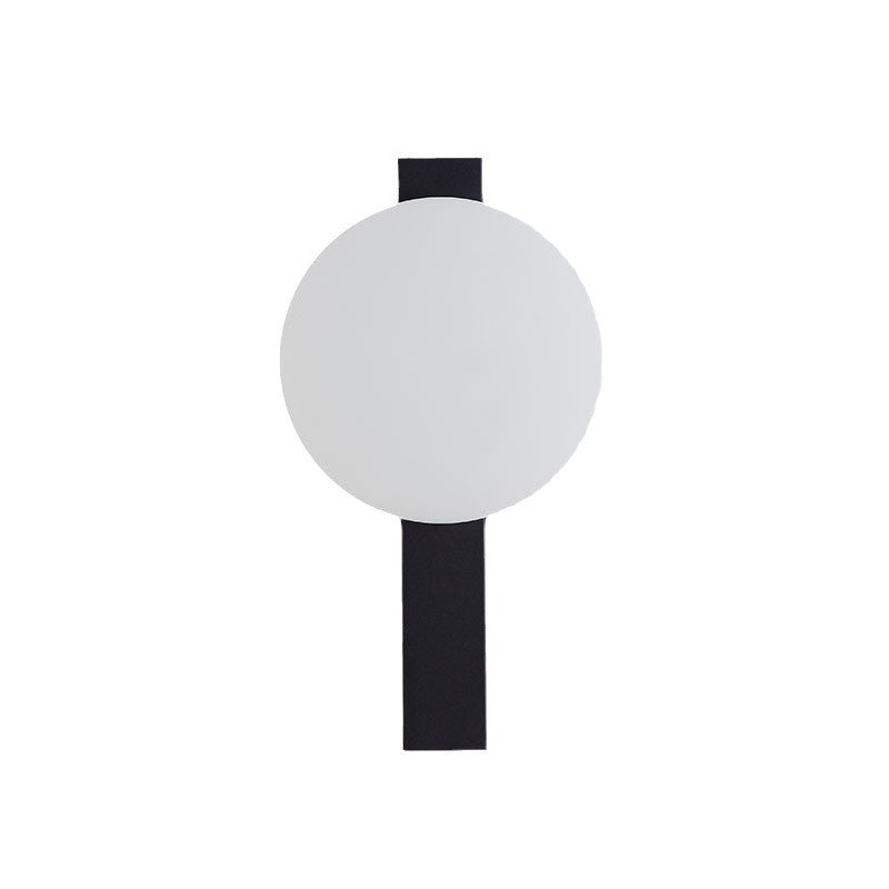 Modern Minimalist Iron Plastic Round LED Wall Sconce Lamp