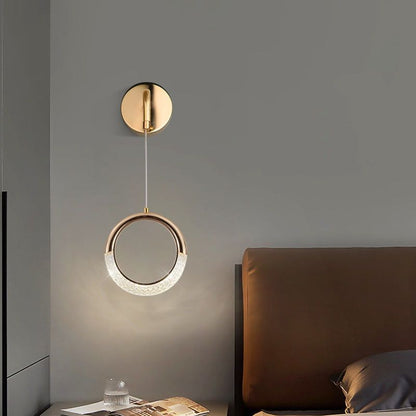 Minimalist PVC Metal Acrylic Moon LED Wall Sconce Lamp