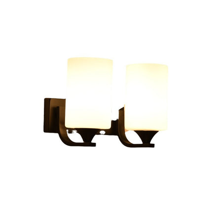 Minimalist Iron Glass Linear 1/2 Light Wall Sconce Lamp
