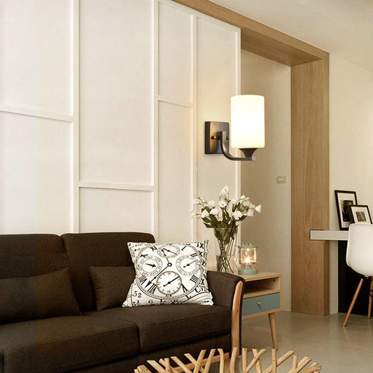 Minimalist Iron Glass Linear 1/2 Light Wall Sconce Lamp
