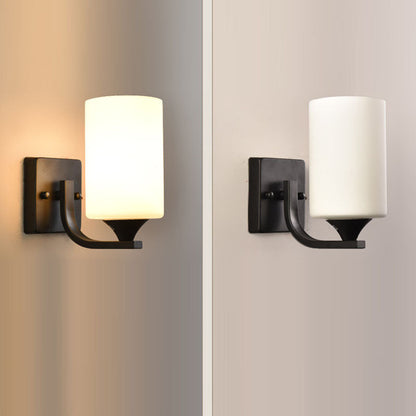 Minimalist Iron Glass Linear 1/2 Light Wall Sconce Lamp