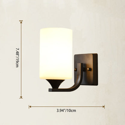 Minimalist Iron Glass Linear 1/2 Light Wall Sconce Lamp
