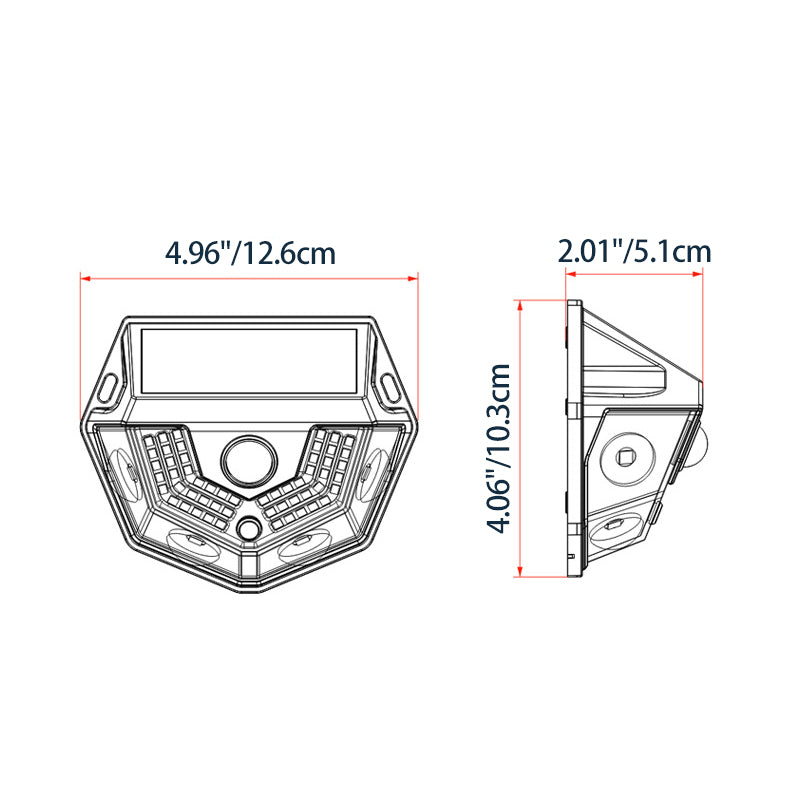 Deco Solar ABS PC Semicircle LED Wall Sconce Lamp