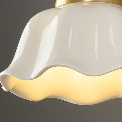 Contemporary Ceramic Flower Ceiling Light