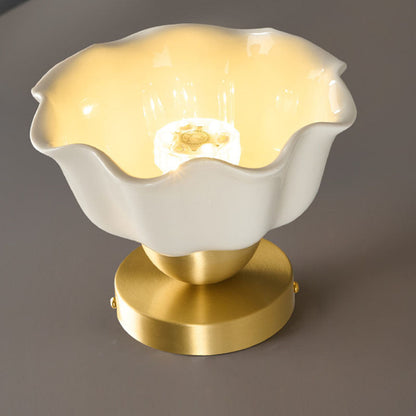 Contemporary Ceramic Flower Ceiling Light