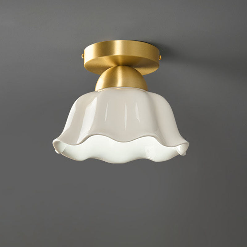 Contemporary Ceramic Flower Ceiling Light