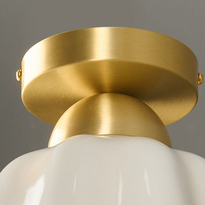 Contemporary Ceramic Flower Ceiling Light
