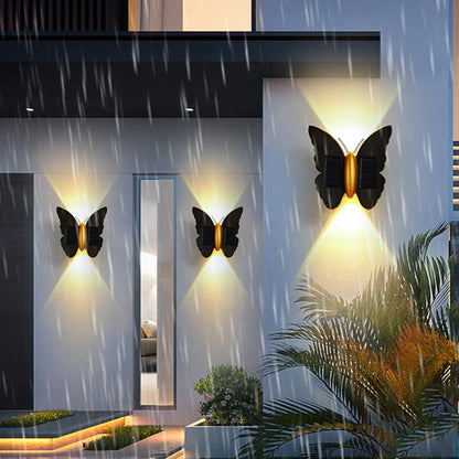 Deco Solar ABS Plastic Butterfly LED Wall Sconce Lamp