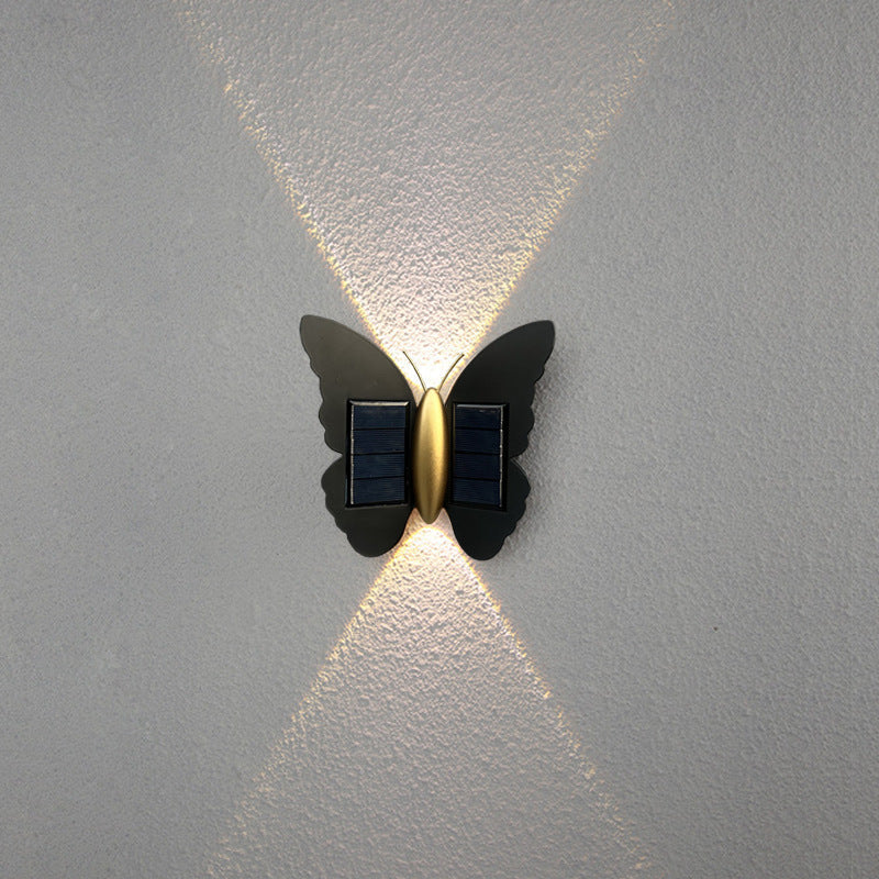 Deco Solar ABS Plastic Butterfly LED Wall Sconce Lamp