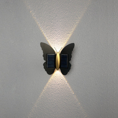 Deco Solar ABS Plastic Butterfly LED Wall Sconce Lamp