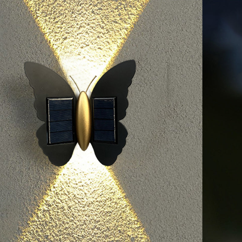 Deco Solar ABS Plastic Butterfly LED Wall Sconce Lamp