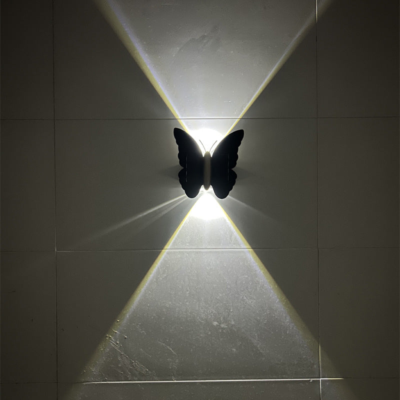 Deco Solar ABS Plastic Butterfly LED Wall Sconce Lamp