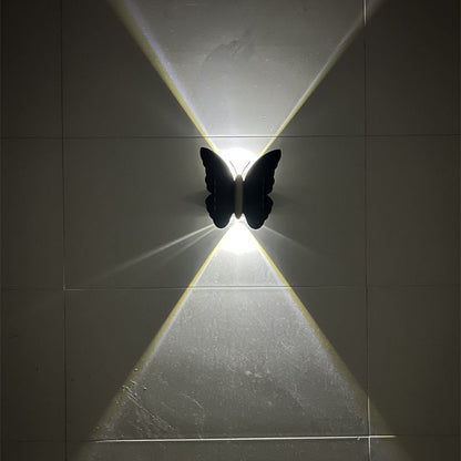 Deco Solar ABS Plastic Butterfly LED Wall Sconce Lamp