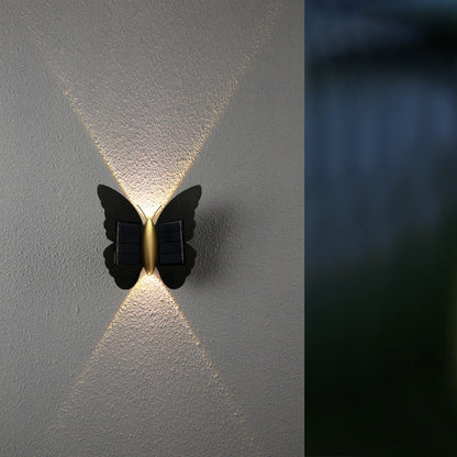 Deco Solar ABS Plastic Butterfly LED Wall Sconce Lamp