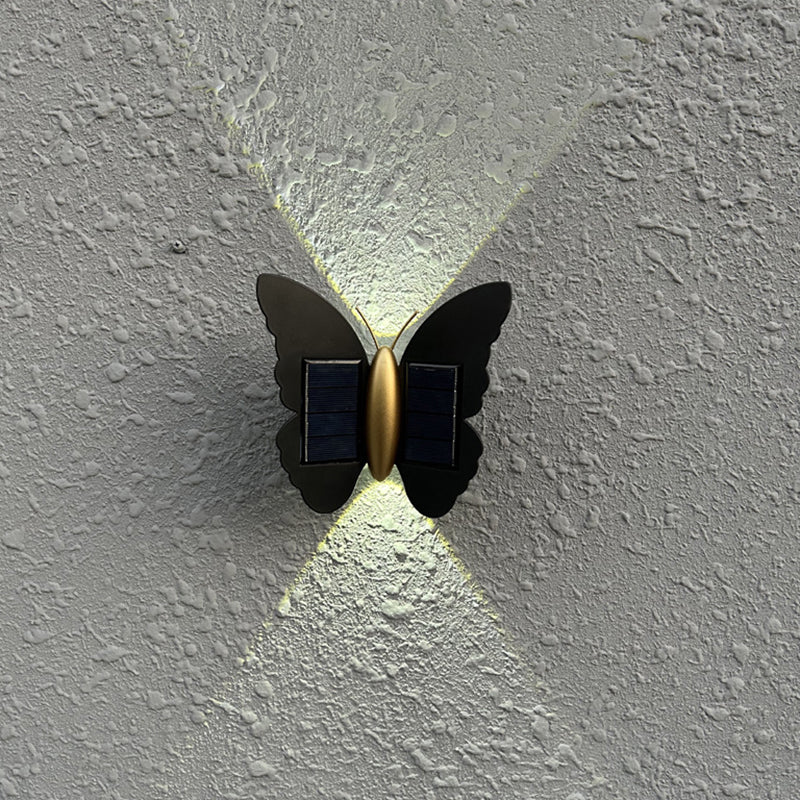 Deco Solar ABS Plastic Butterfly LED Wall Sconce Lamp