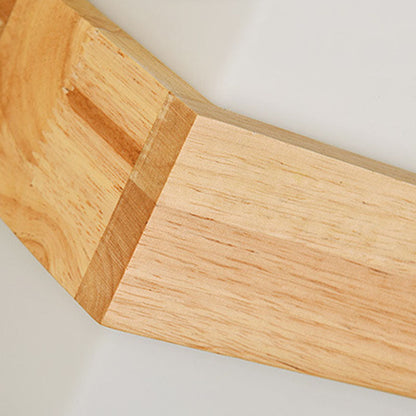 Minimalist Wood Glass Square 1-Light Wall Sconce Lamp
