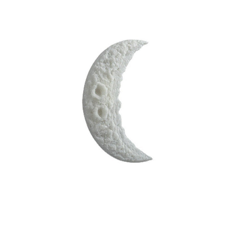 Art Deco Resin Stainless Steel Moon LED Wall Sconce Lamp