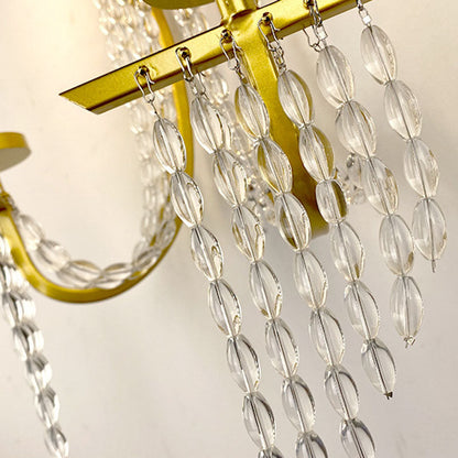 Luxury Iron Crystal Candle 1/2 Light Wall Sconce Lamp