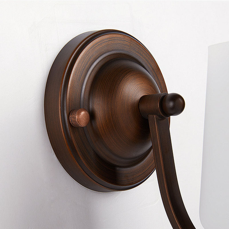 Retro Iron Glass Lantern Flower 1-Light Wall Sconce Lamp