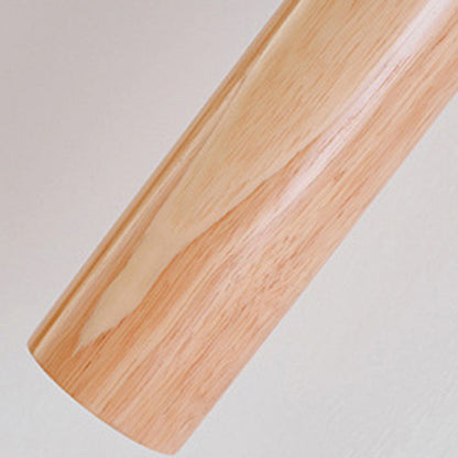 Modern Minimalist Oak Glass Cylinder LED Wall Sconce Lamp