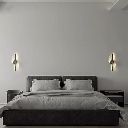 Scandinavian Iron Acrylic Linear LED Wall Sconce Lamp