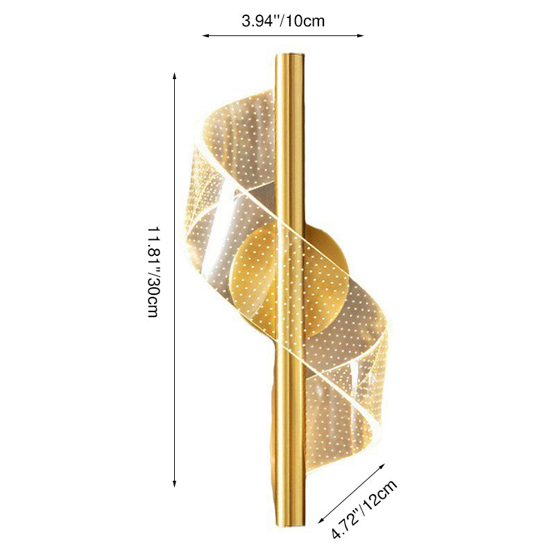Scandinavian Iron Acrylic Linear LED Wall Sconce Lamp