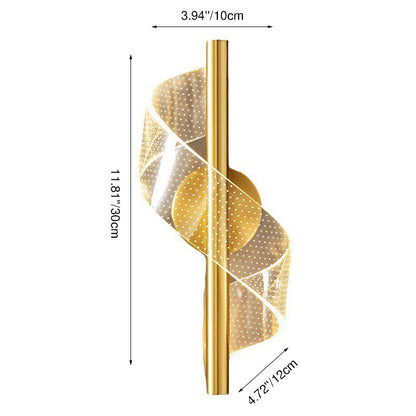 Scandinavian Iron Acrylic Linear LED Wall Sconce Lamp