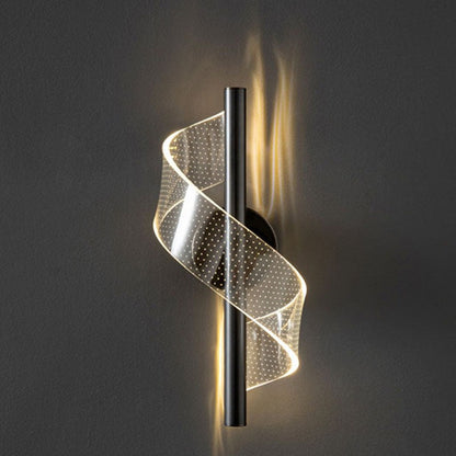 Scandinavian Iron Acrylic Linear LED Wall Sconce Lamp