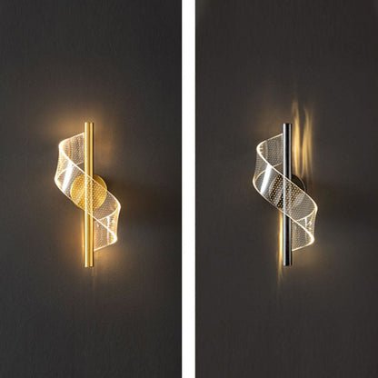 Scandinavian Iron Acrylic Linear LED Wall Sconce Lamp