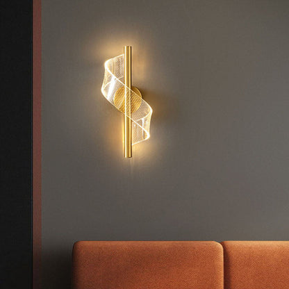 Scandinavian Iron Acrylic Linear LED Wall Sconce Lamp