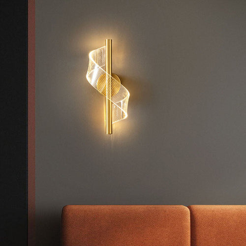 Scandinavian Iron Acrylic Linear LED Wall Sconce Lamp