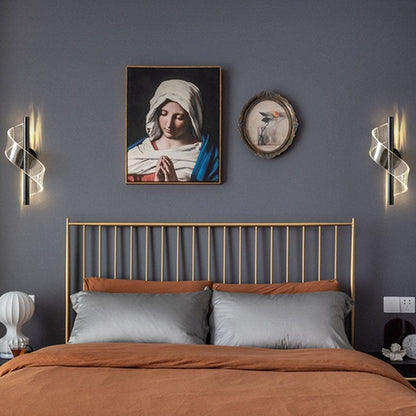 Scandinavian Iron Acrylic Linear LED Wall Sconce Lamp