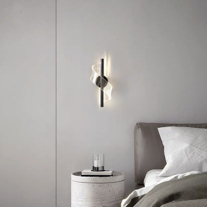 Scandinavian Iron Acrylic Linear LED Wall Sconce Lamp