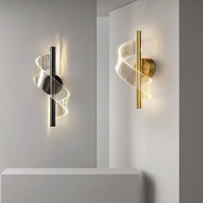 Scandinavian Iron Acrylic Linear LED Wall Sconce Lamp