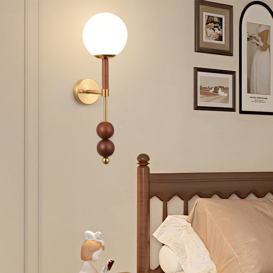 French Iron Glass Linear 1-Light Wall Sconce Lamp