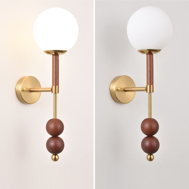 French Iron Glass Linear 1-Light Wall Sconce Lamp