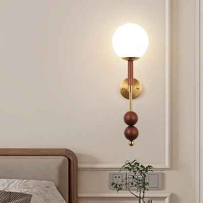 French Iron Glass Linear 1-Light Wall Sconce Lamp
