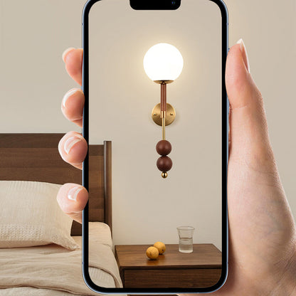 French Iron Glass Linear 1-Light Wall Sconce Lamp